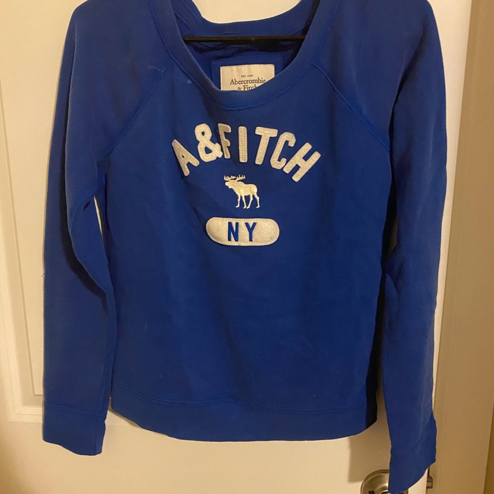 abercrombie & fitch electric blue sweatshirt